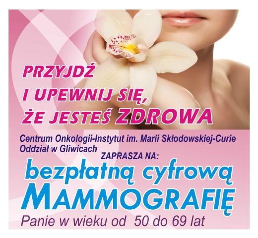 Bezpłatne badania mammograficzne przed Areną