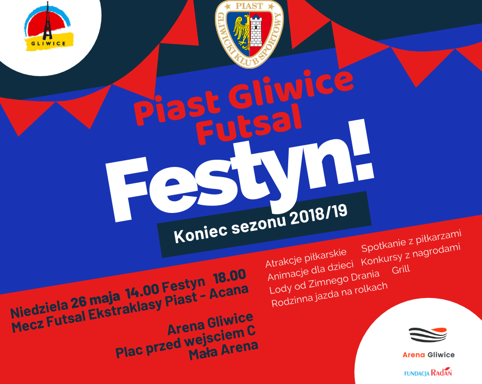 Piknik rodzinny z Futsalem Piast Gliwice i ostatni mecz w kolejce z KS Acana Orzeł Futsal